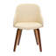 Chaise de salle à manger / d'appoint en bois et tissu noyer-125535595