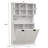 Stable White Laundry Sorter Cabinet With Removable Bags And Shelves Basket Space Feature-764839355