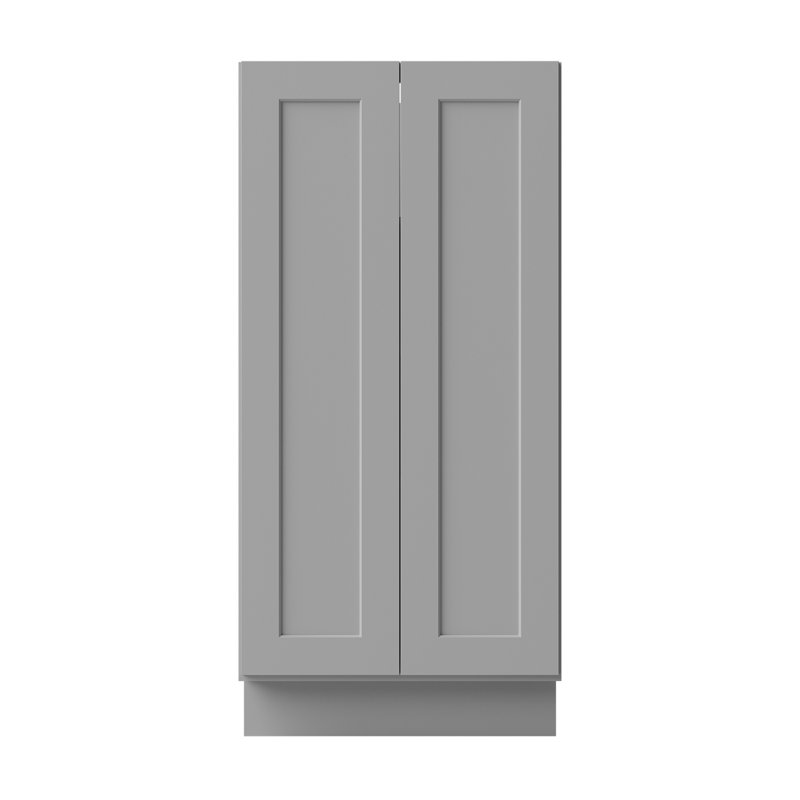 Armoire de cuisine en bois massif prête à assembler, Gris, 24", 51"