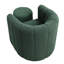 Chaise pivotante contemporaine moderne avec tissu en tissu bouclé pour base en bois massif de salon-1505748675
