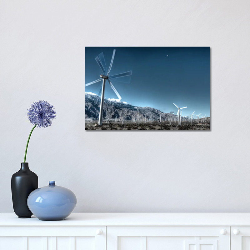Wind Farms of Palm Springs 1 Piece Wrapped Canvas Wall Art, 30.48 cm H x 45.72 cm W