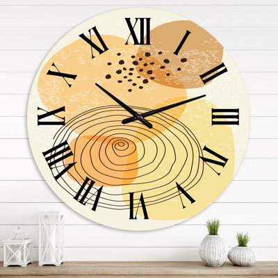 Minimal élémentaire organique et géométrique compostions XXXV - horloge murale moderne