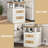 Rattan Nightstands with Storage and Built-in Outlets for Bedroom, 2 Drawers End Side Tables for Living Room,Office-2125145598