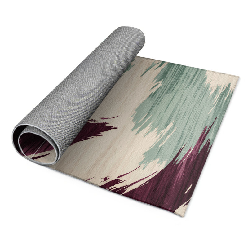 Tapis intérieur et extérieur beige Watercolor, Rectangle 9 pi x 12 pi