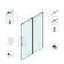 Porte de douche en verre sans cadre de luxe, design minimaliste moderne pour salle de bain