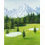 Golf Course with Mountains View - Trees Office Framed Print-1692903240-1692903243