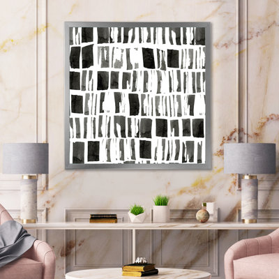 Abstrait briques monochromes - cadre photo, impression sur toile