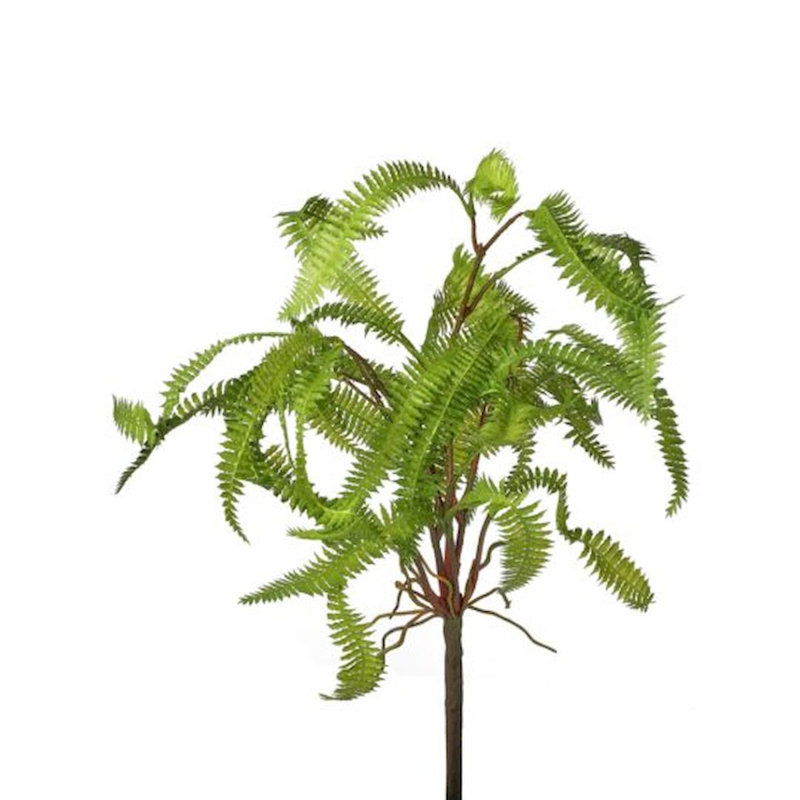 Plume de fougère artificielle et arbres