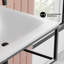Lisse 24" Rectangle Concrete Wall-Mount Bathroom Sink With Matte Black Frame-112293717