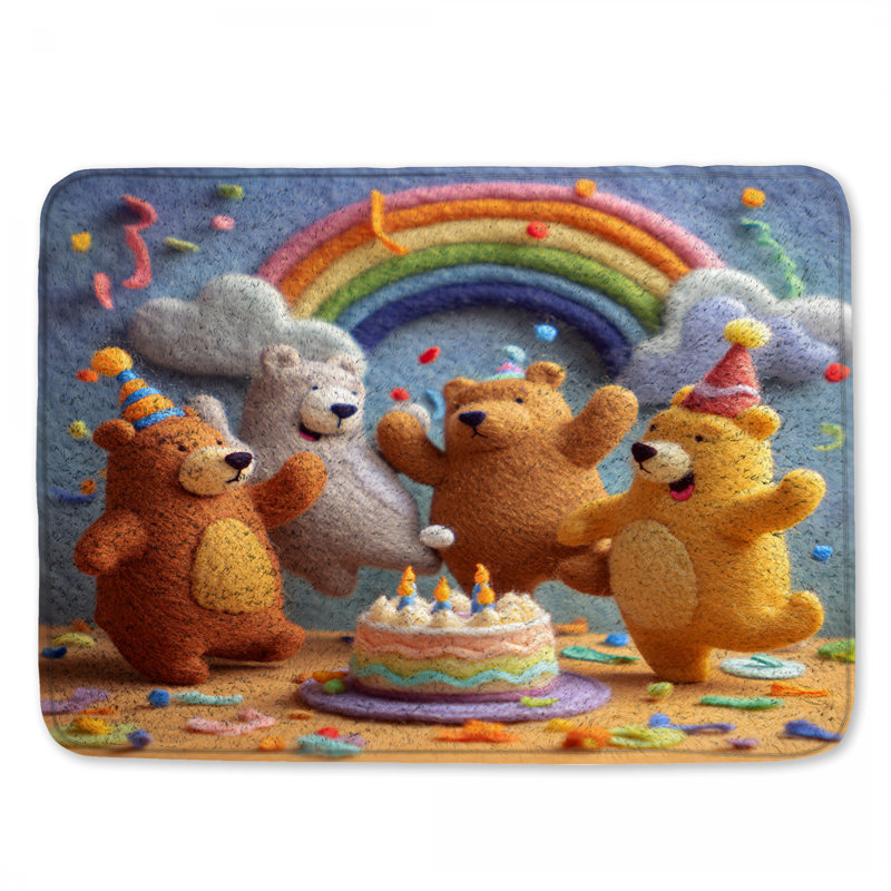 Tapis de bain Felt Bear, L 24 po x L 17 po