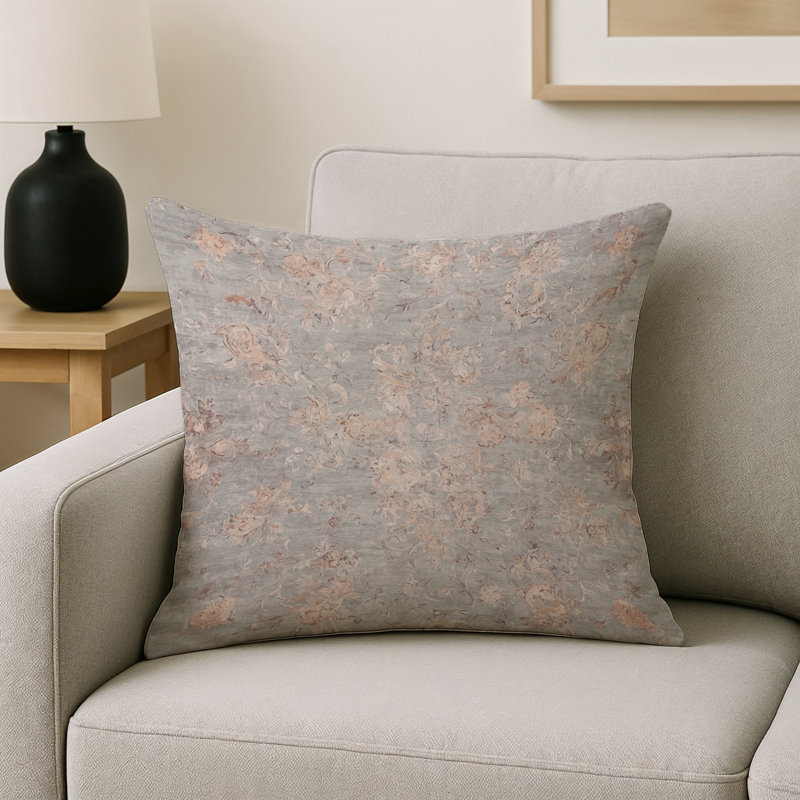Coussin décoratif intérieur et extérieur Modern, Gris 7, Carré 18 po