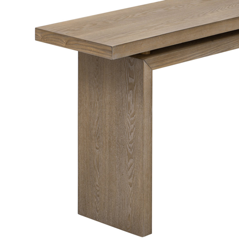 Console en placage de frêne de conception unique, de style moderne et simple, avec un plateau de table astucieux, convenant à un vestibule, un couloir, un salon, un vestibule