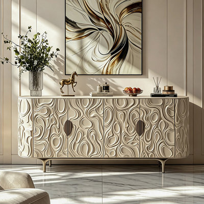 French-style retro light luxury sideboard