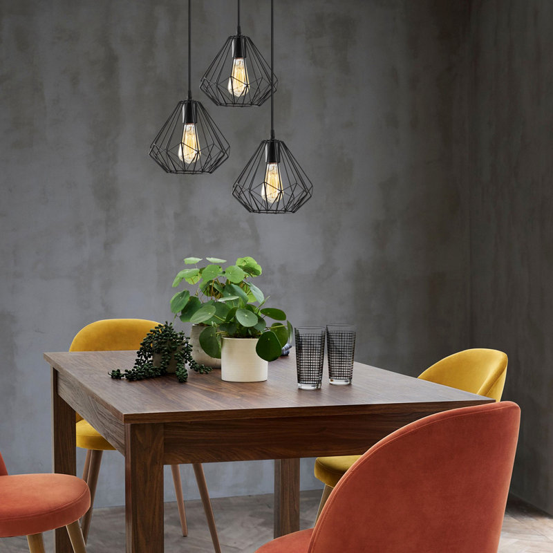 Luminaire suspendu géométrique à 3 lumières Cranbrook