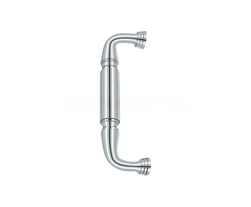 Deltana DP2574CR003 Door Pull without Rosette, 8" in PVD Polished Brass, Bright Chrome