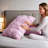 Plush Microfiber Pillow Insert (7in Height) - Water-Resistant, Machine-Washable Cushion Core - Pink-1719186115