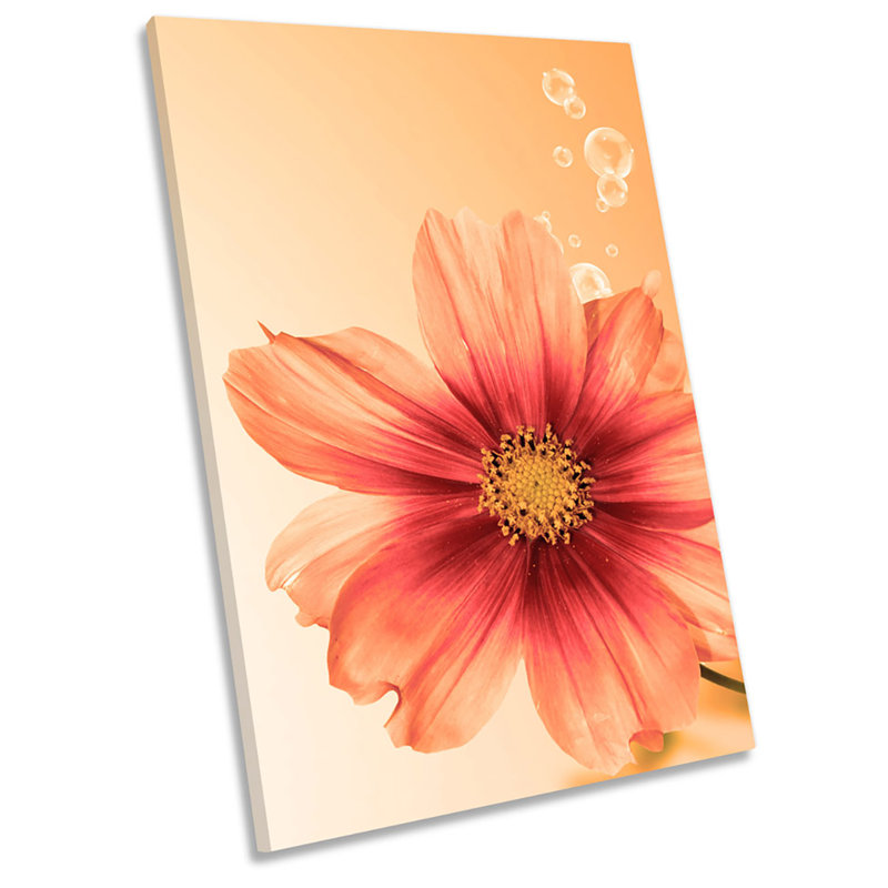 X0100 Exotic Floral Flower 1 Piece Wrapped Canvas Wall Art, 18cm H x 12cm W x 2cm D