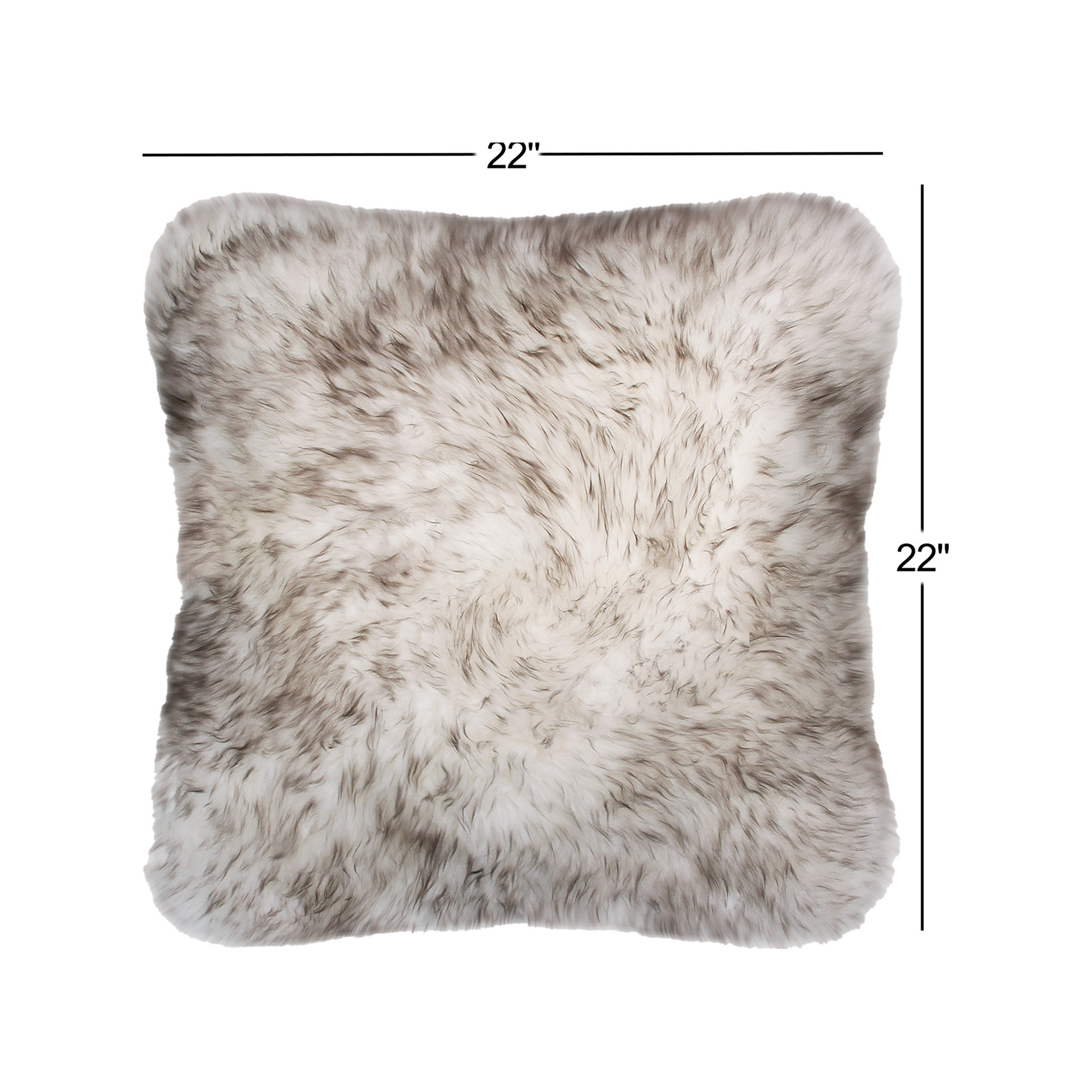 Fieldman Leather Throw Pillow, Wolf Brown Tip