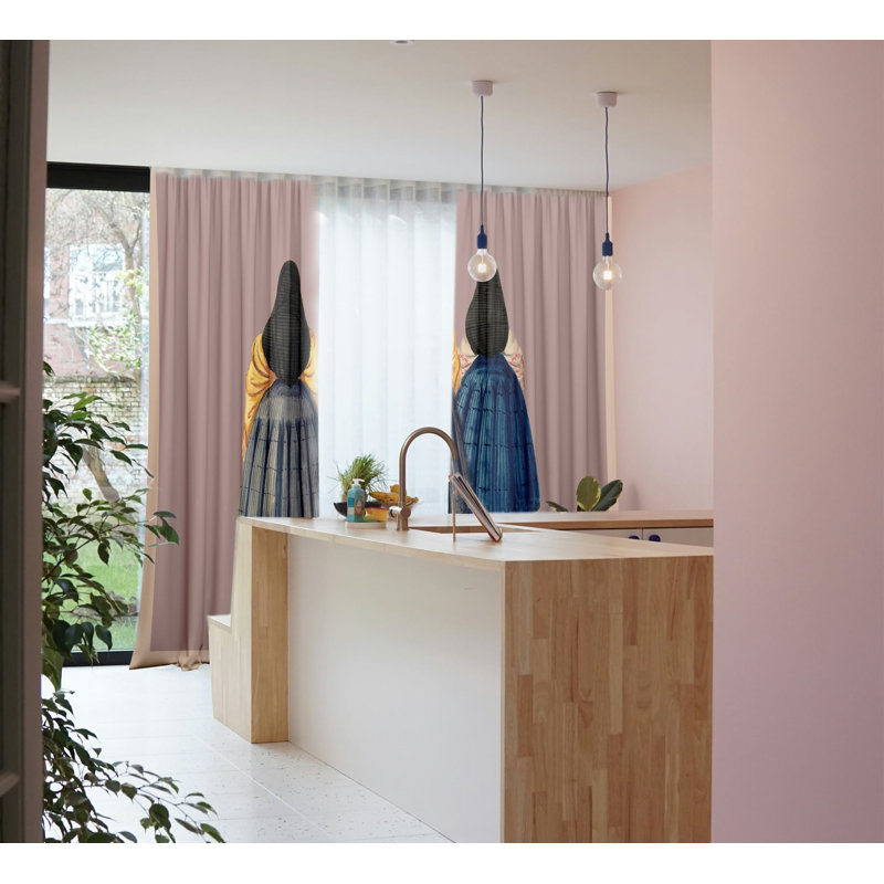 Velvet Blackout Curtain Panel Pair, 148cm Width x 300cm Drop