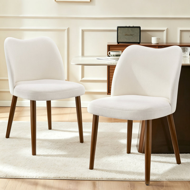 Chaise rembourrée en bois massif sans formaldéhyde avec assemblage facile et finition à base d'eau, Beige