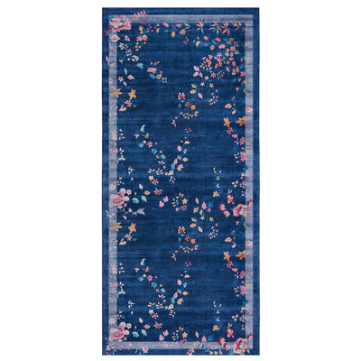 Machine Woven Dark Blue Rug