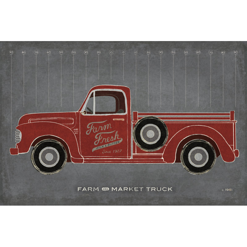 Camion de ferme, H 12 po x l 18 po x P 1,25 po