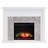 Hebbington Tiled Marble Electric Fireplace with Touch Screen Control Panel