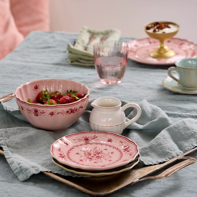 Vila Appetizer Plates, Pink/Red