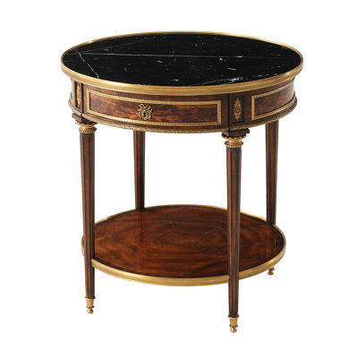 Essential Marble Top End Table with Storage