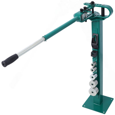 Pédale de piédestal compacte à 7 matrices pour tubes tubulaires en métal compacte et polyvalente avec poignée télescopique à montage en poudre de 44 pi d'épaisseur maximum de 5/8 po, largeur de 1-15 / 16 po