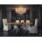 Hadubert Teak Solid Wood Top Metal Base Dining Table