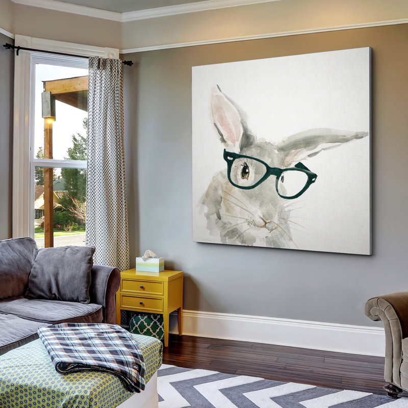 « jolie critter lapin », art sur toile, H 32 po x l 32 po x P 1,5 po, Toile tendue