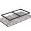 6 repas, 62,9 po Table longue, fonctionnelle et élégante, poids moderne gris de 75,09 lb, pièce tendance,