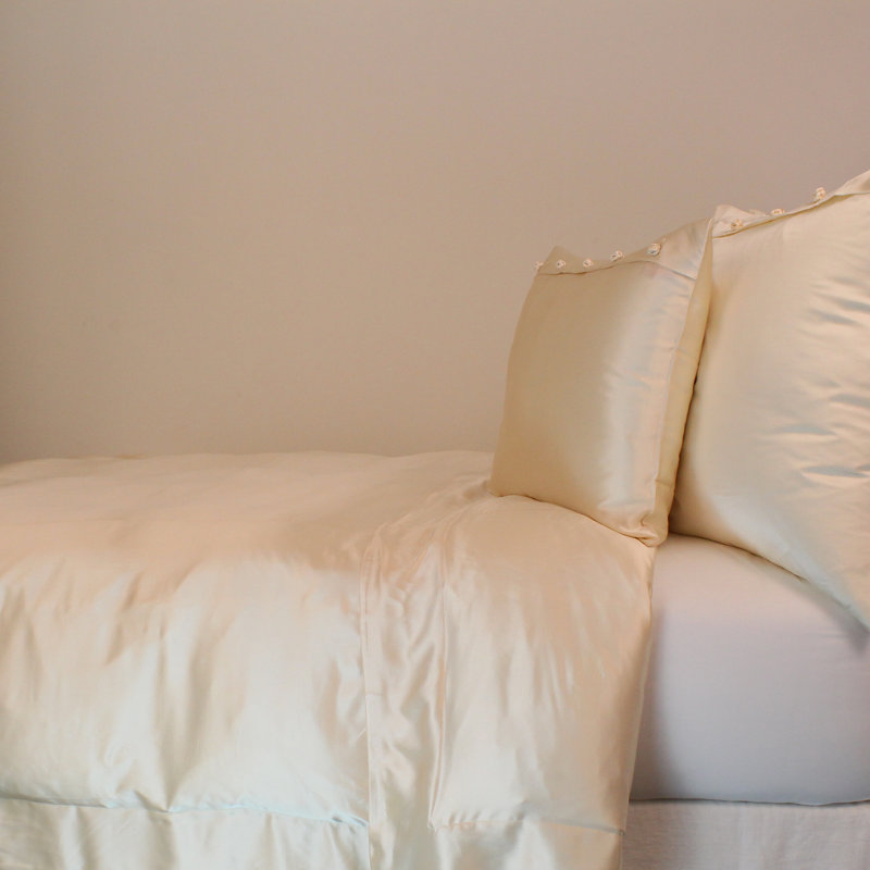 Charmeuse Duvet Cover, King Duvet Cover, Ivory