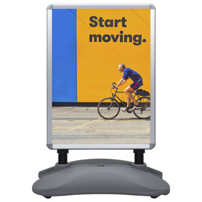 Vidaxl A1 Waterbase Poster Stand Grey Aluminium Alloy