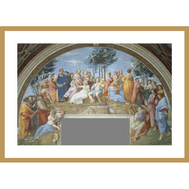 Parnassus par Raphael - estampe numérique encadrée, H 29,9 po x l 41,5 po