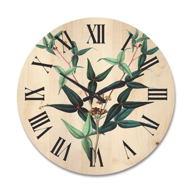 Horloge murale Leaves Plants, Grand