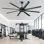 Ventilateur de plafond industriel de 84 pouces avec télécommande et ventilateur de plafond à grandes pales en aluminium VacZon