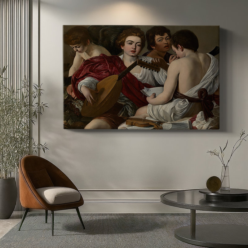 The Musicians-Caravaggio-Gallery Wrapped Canvas-c. 1595, 12 x 18