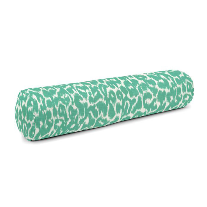 Tobi Fairley Tommye Bolster Pillow Cover & Insert, 8" x 24", Green