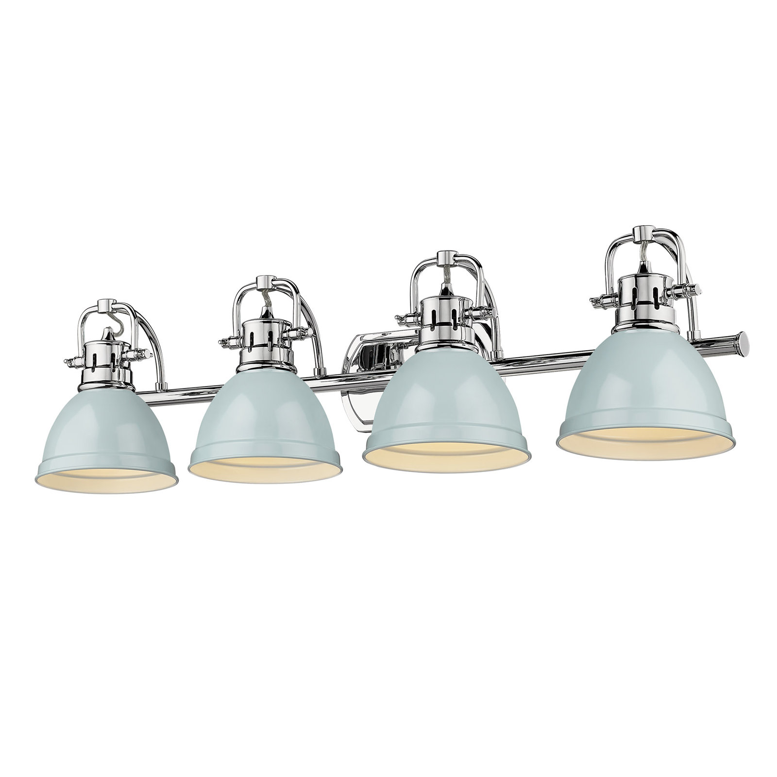 Calico 4 Light Dimmable Vanity Light, Seafoam, Chrome