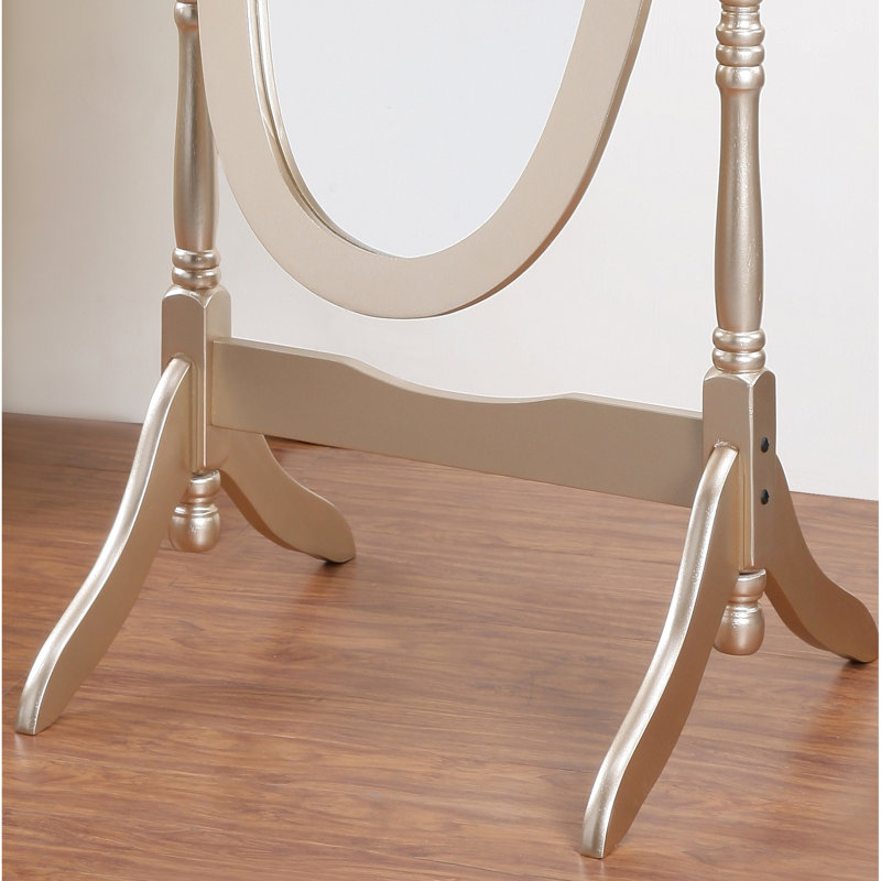 Miroir ovale doré
