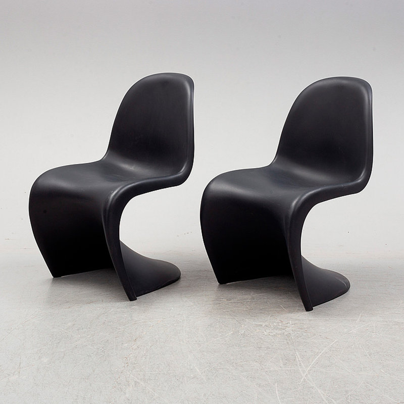 Penton Stacking Side Glossy Dining Chair, Black