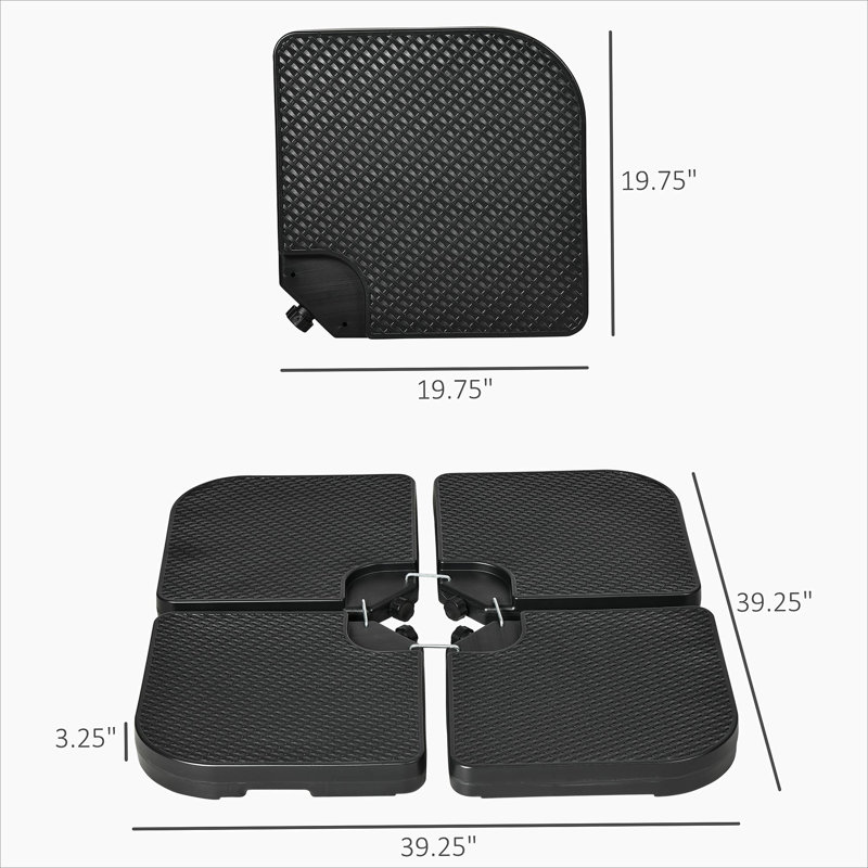 Poids de base de parasol de patio polyvalent pour un abat-jour extérieur stable