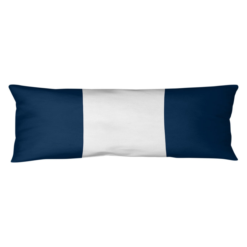 Polyester Medium Pillow, Adel , Blue/White Middle