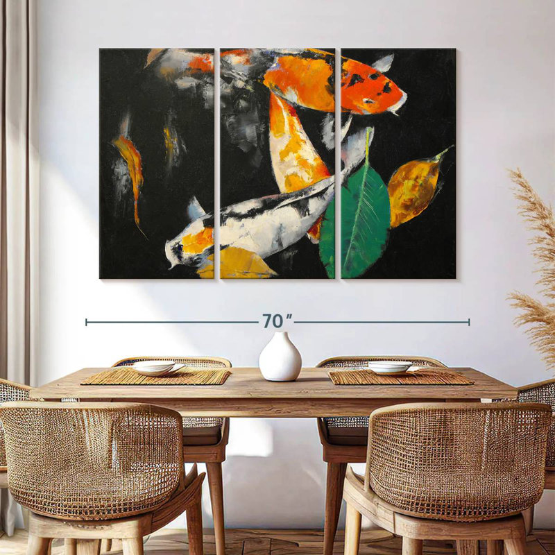 Brampt Koi Pond At Night, 42" H x 65" W