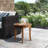Akiva 20" W Round Solid Eucalyptus Wood Outdoor Side Table