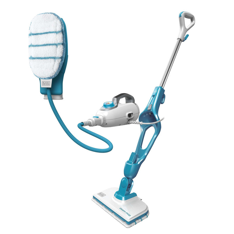 Solution de nettoyage à la vapeur complète 7 en 1 avec gant NOIR + DECKER SteamMop ™ + gant