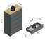 Commode 5 tiroirs l 31,5 po Aroob-1138915578