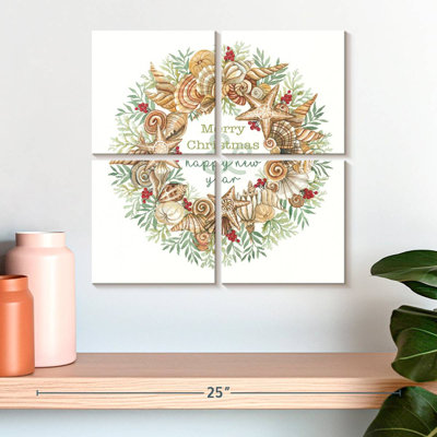 Couronne Lelend Coastal Merry Christmas